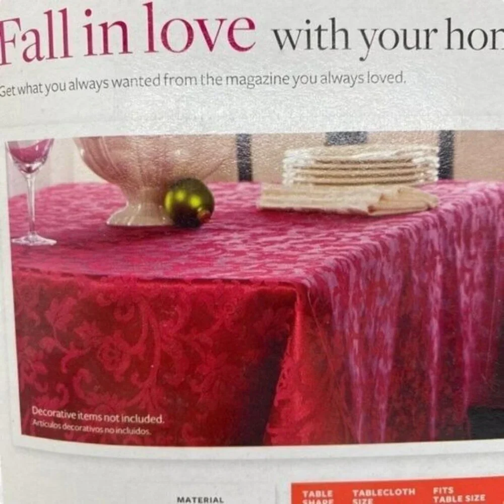 Better Homes & Gardens Red Holiday Tablecloth Christmas